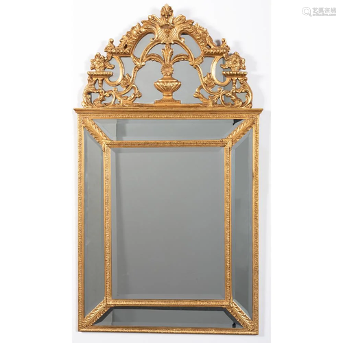 A Giltwood and Beveled Glass Mirror