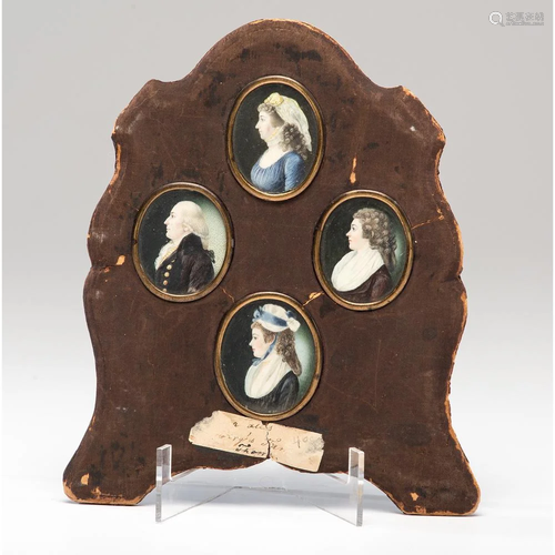 American School, Four Portrait Miniatures