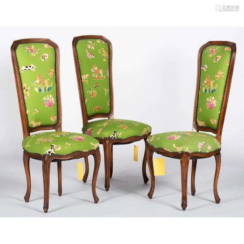 Six Country French High Back Chairs