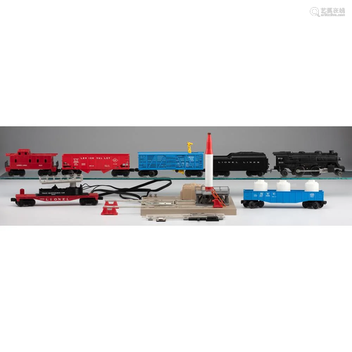 A Group of Lionel Trains and Accessories