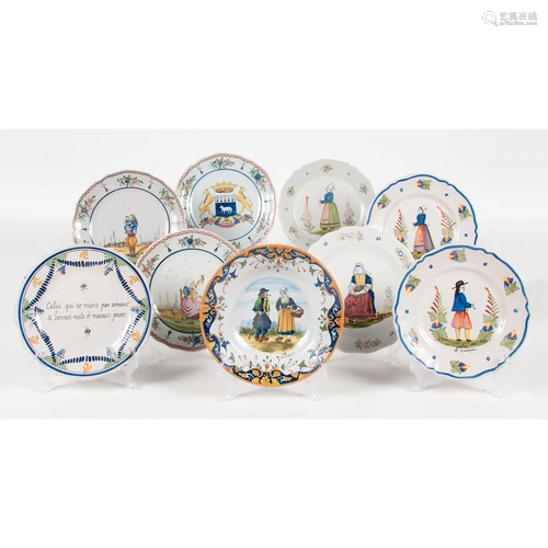 Quimper Plates and Bowl