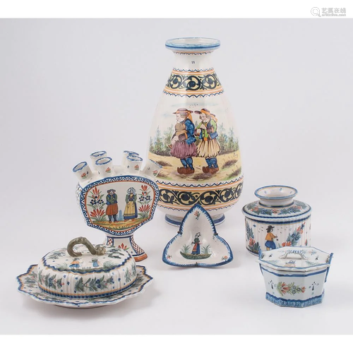 Quimper Tablewares and Vases