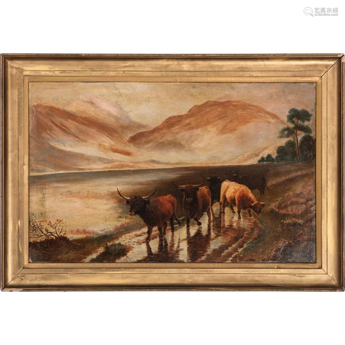 Scottish School, Landscape with Highland …