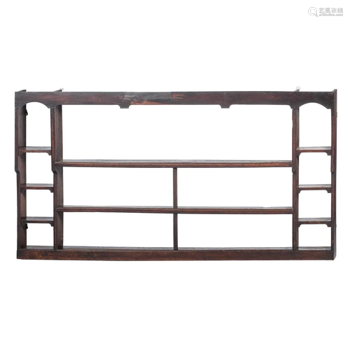 An English Hanging Plate Rack in Oak