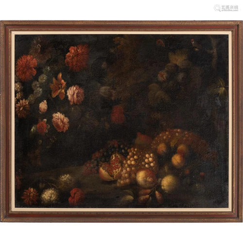 Continental School, Fruit and Floral Still Life