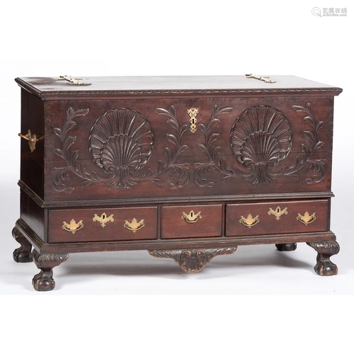 An Irish Chippendale Blanket Chest