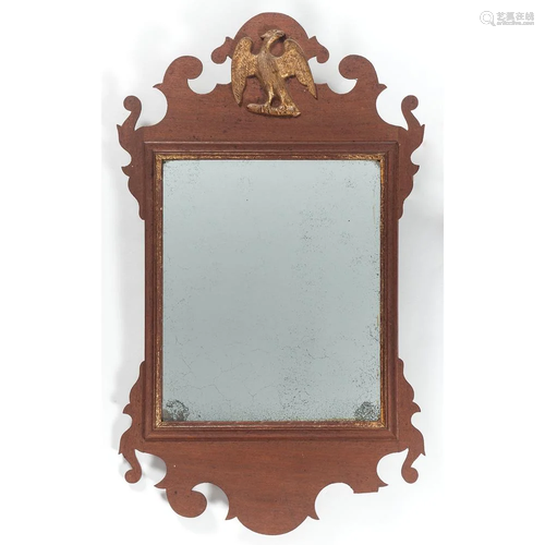 A Chippendale Mirror with Eagle in Maho…