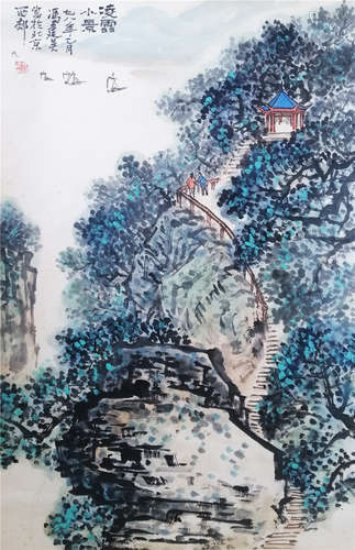 冯建吴 凌云小景 立轴