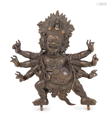 A Sino-Tibetan Bronze Figure Height 8 1/…