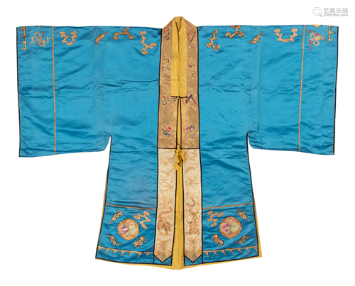 A Blue Ground Daoist Priest's Robe Length…