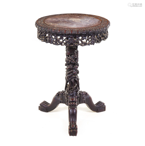 A Chinese Export Carved Hardwood TableÊ …