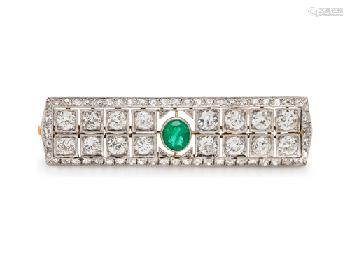 EDWARDIAN, EMERALD AND DIAMOND…