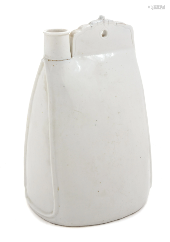 A White Glazed Stoneware Flask Height 11…