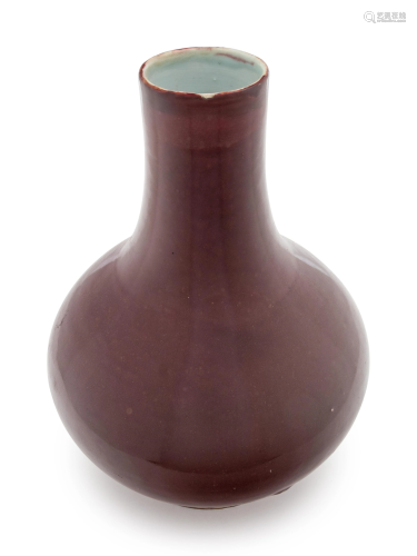 A Sang-de-Boeuf Glazed Porcelain Vase, Tia…