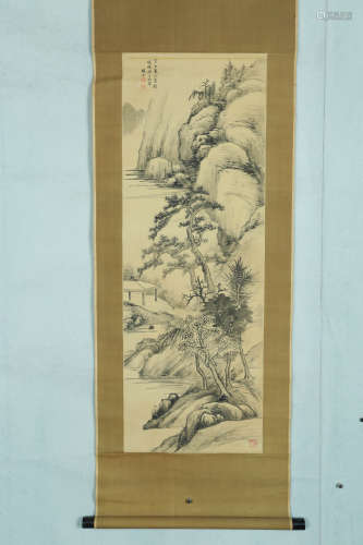 A Chinese Silk Scroll Painting, Dai Xi Mark