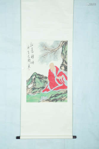 A Chinese Arhat Painting, Fan Yang Mark