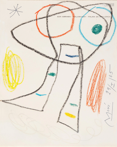 Joan Miro (Spanish, 1893-1983) Untitled (on t…