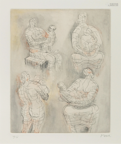 Henry Moore (British, 1898-1986) Four Mother …