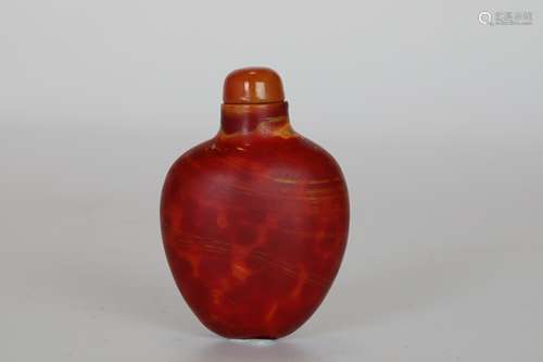 18th Pumpkin red snuff bottle