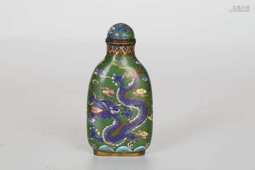 Qing Cloisonne snuff bottle