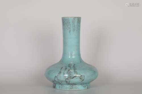 Qing dynasty， Pine green jar