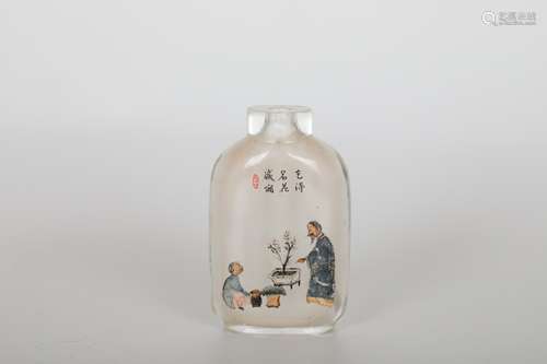 Glass figure snuff bottle