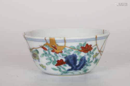 Ming dynasty, doucai chicken pot cup