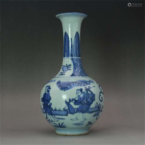 A Chinese Blue and White Porcelain Vase