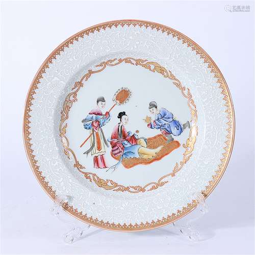 A Chinese Famille-Rose Porcelain Plate