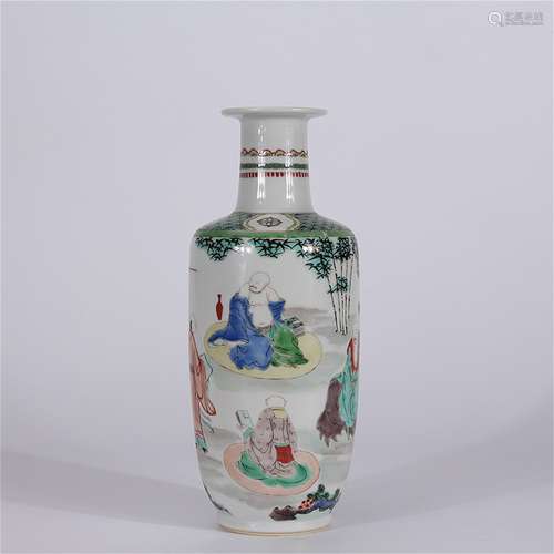 A Chinese Wu-Cai Glazed Porcelain Vase