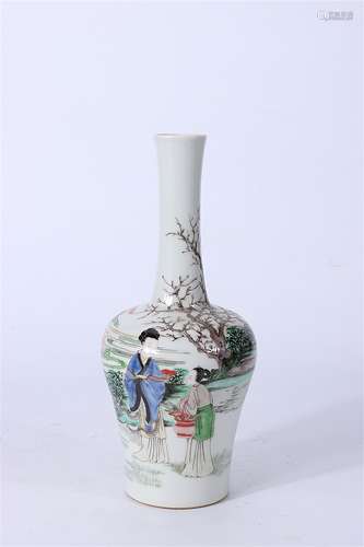 A Chinese Famille-Rose Porcelain Vase