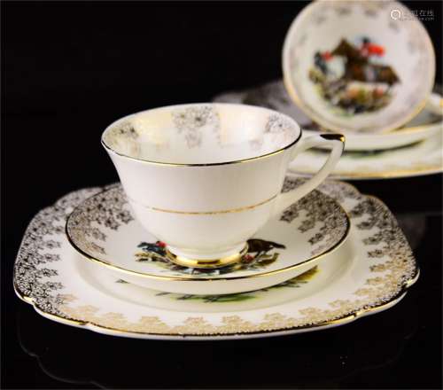 A Set of Porcelain Cups and Plates