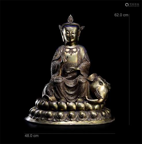 A Chinese Gilt Bronze Figure of Buddha