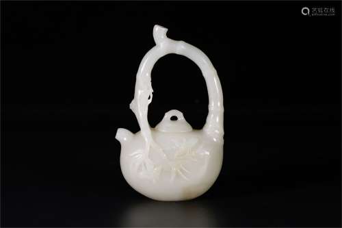 A Chinese Carved Jade Wine Pot