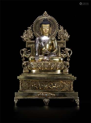 A Chinese Gilt Bronze Figure of Buddha