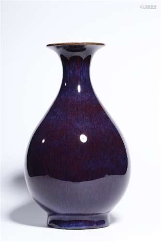 A Chinese Flambe Glazed Porcelain Vase