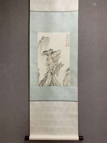 A Chinese Scroll Painting, Fu Ru Mark
