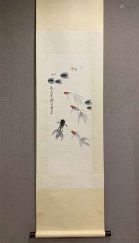 A Chinese Scroll Painting, Wu Zuoren Mark