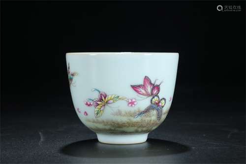 A Chinese Famille-Rose Porcelain Cup