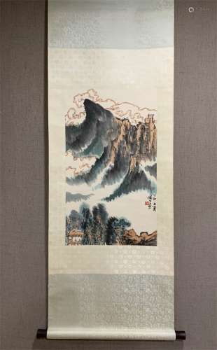 A Chinese Scroll Painting, Lu Yanshao Mark