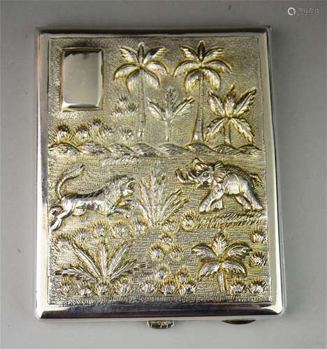 An American Silver Antique Cigarette Case