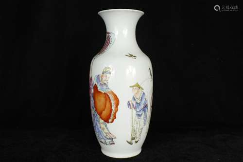 A Chinese Famille-Rose Porcelain Vase