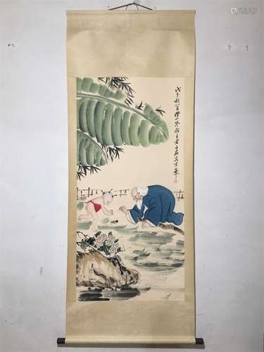 A Chinese Scroll Painting, Qi Baishi Mark