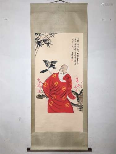 A Chinese Scroll Painting, Qi Baishi Mark