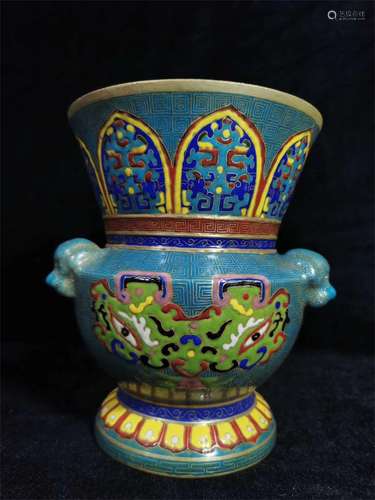 A Chinese Famille-Rose Porcelain Vase