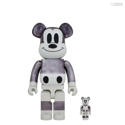 Fragment Design × Disney × Medicom Toy BE@RBRICK 400% 100% 三方联名 米奇老鼠 积木熊（一套）