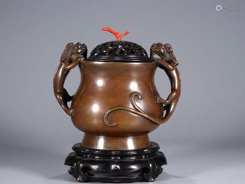 A XUANDE MARK COPPER CENSER