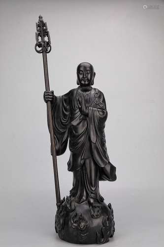 A ZITAN WOOD BUDDHA