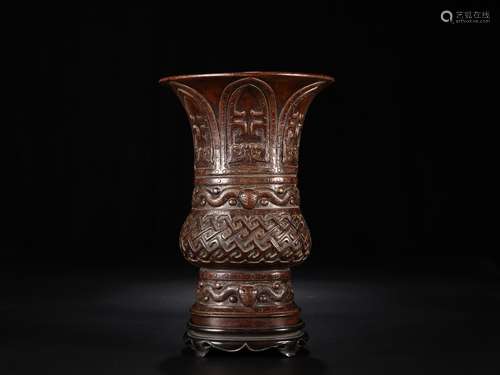 A CHENXIANG WOOD VASE