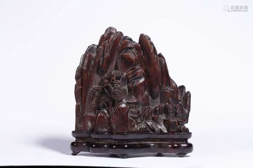 A QING DYNASTY CHENXIANG WOOD ORNAMENT